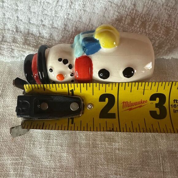 Christmas Salt & Pepper Set Snowmen Snowman Porcelain - Picture 5 of 5